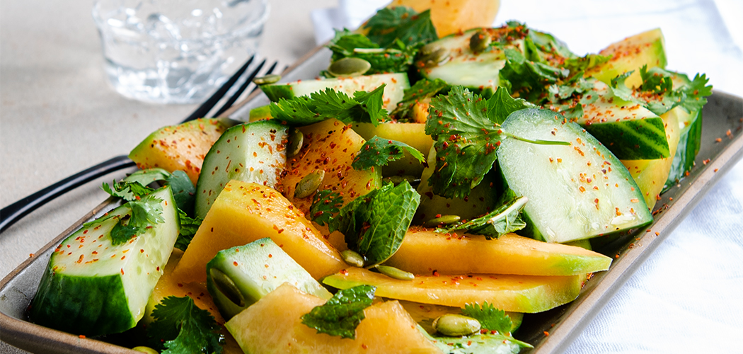 Canteloupe Cucumber Salad
