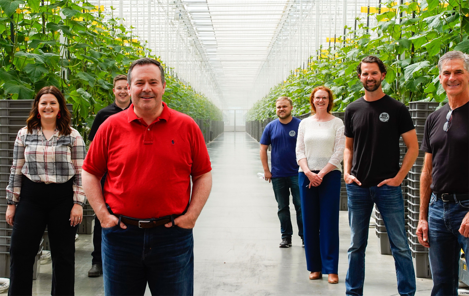 Premier Jason Kenney and MLA Michaela Glasgo visiting BMF